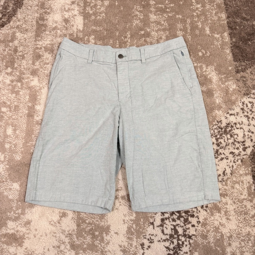 Lululemon Commission Shorts Men's 32 Green Casual Stretch‎ Snap Pocket